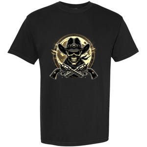 Outlaw Justice Cowboy Skull Guns For Western Lovers Garment-Dyed Heavyweight T-Shirt