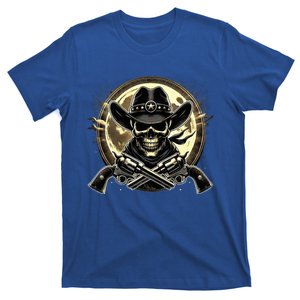 Outlaw Justice Cowboy Skull Guns For Western Lovers T-Shirt