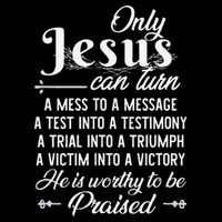 Only Jesus Can Turn Mess To Message Victim To Victory Best Backpack