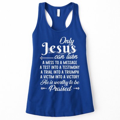 Only Jesus Can Turn Mess To Message Victim To Victory Best Womens Tank Top
