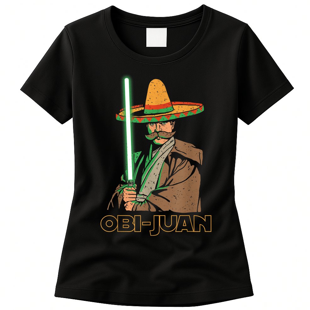 Obi Juan Funny Cinco De Mayo Shirt Mexican Movie Nerd Lover Womens T-Shirt