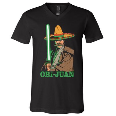 Obi Jaun Funny Cinco De Mayo Mexican Movie Nerd Lover Shirt V-Neck T-Shirt