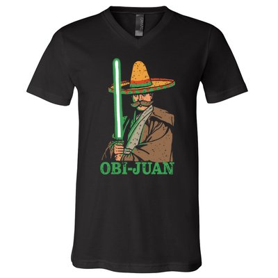 Obi Jaun Funny Cinco De Mayo Mexican Movie Nerd Lover Shirt V-Neck T-Shirt