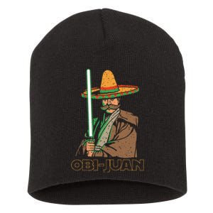 Obi Juan Funny Cinco De Mayo Mexican Movie Nerd Lover Short Acrylic Beanie