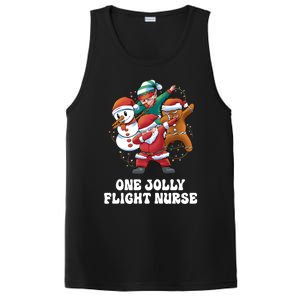 One Jolly Flight Nurse Dabbing Santa Christmas Funny Gift PosiCharge Competitor Tank