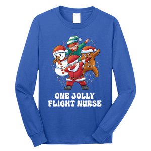 One Jolly Flight Nurse Dabbing Santa Christmas Funny Gift Long Sleeve Shirt