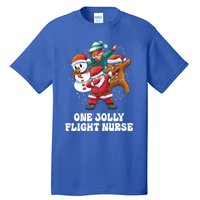 One Jolly Flight Nurse Dabbing Santa Christmas Funny Gift Tall T-Shirt