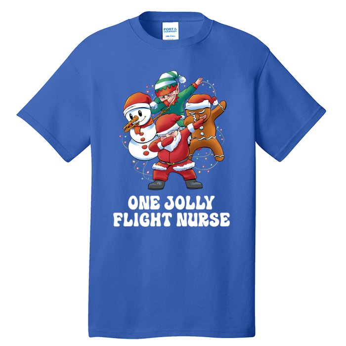 One Jolly Flight Nurse Dabbing Santa Christmas Funny Gift Tall T-Shirt