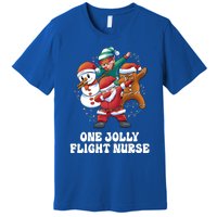 One Jolly Flight Nurse Dabbing Santa Christmas Funny Gift Premium T-Shirt