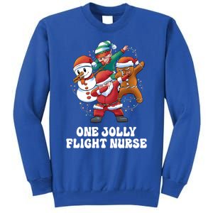 One Jolly Flight Nurse Dabbing Santa Christmas Funny Gift Tall Sweatshirt