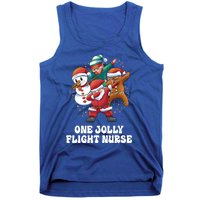 One Jolly Flight Nurse Dabbing Santa Christmas Funny Gift Tank Top