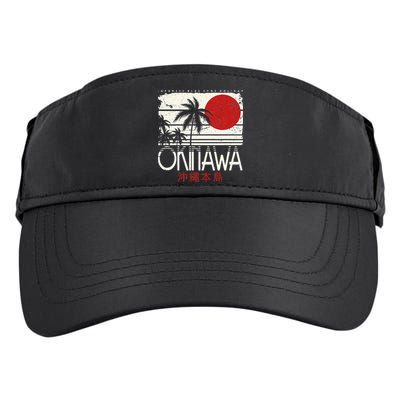 Okinawa Japan Holiday Nihon Nippon Ikigai Retro Vintage Adult Drive Performance Visor