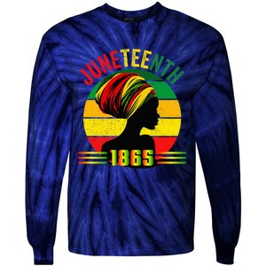 Original Juneteenth Juneteenth Black Queens June 19th Tie-Dye Long Sleeve Shirt