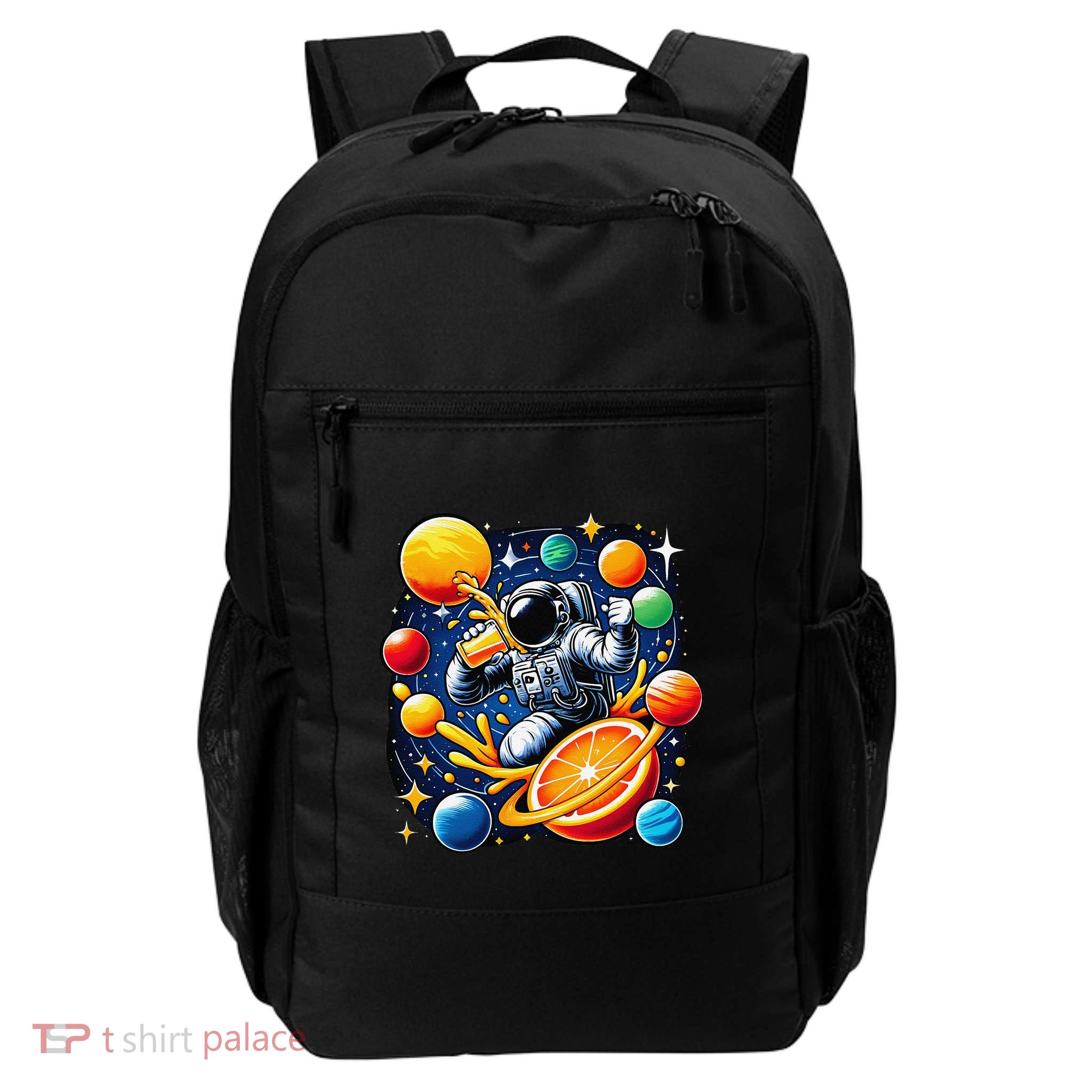 Orange Juice Lover Drinking Orange Juice Daily Commute Backpack