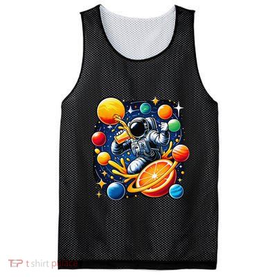 Orange Juice Lover Drinking Orange Juice Mesh Reversible Basketball Jersey Tank