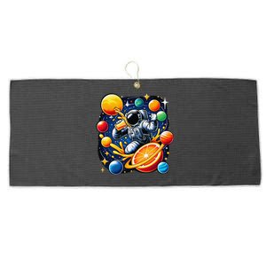 Orange Juice Lover Drinking Orange Juice Large Microfiber Waffle Golf Towel