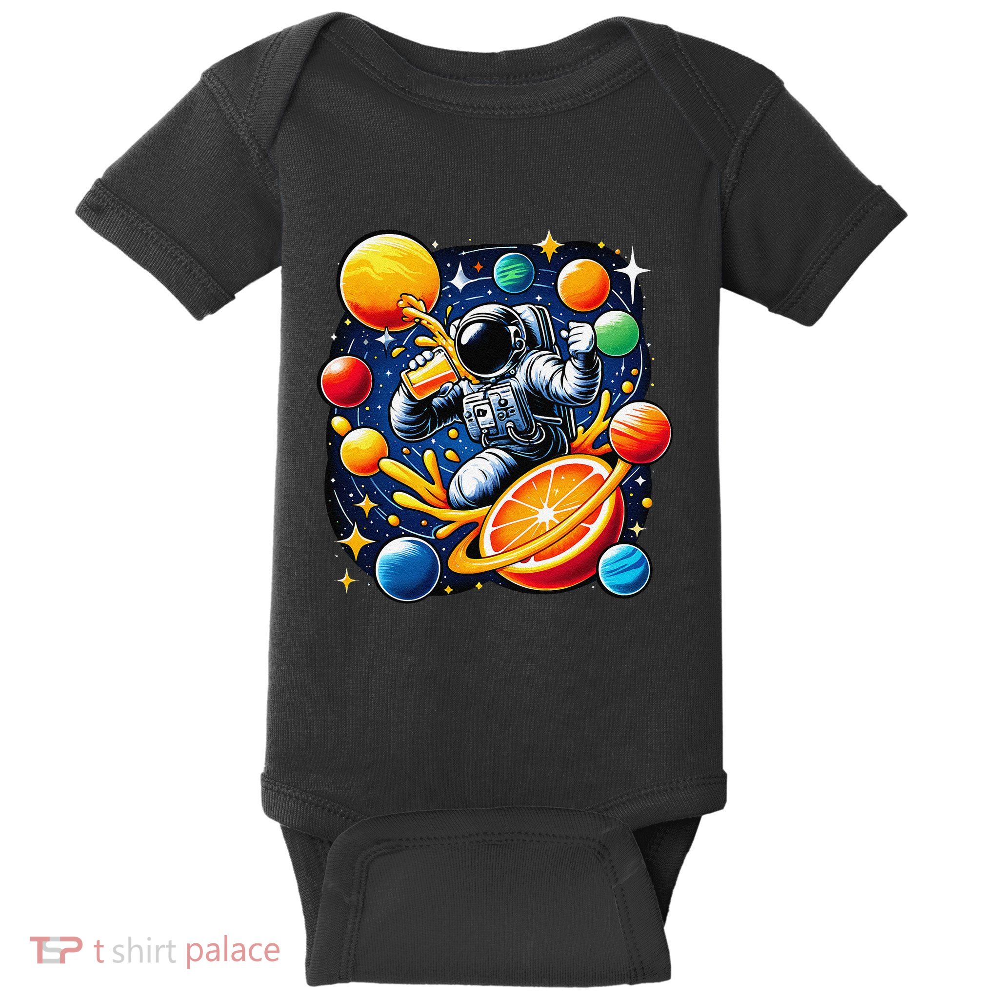 Orange Juice Lover Drinking Orange Juice Baby Bodysuit