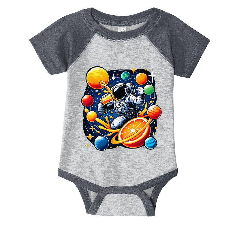 Orange Juice Lover Drinking Orange Juice Infant Baby Jersey Bodysuit