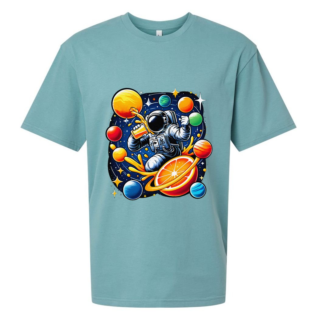 Orange Juice Lover Drinking Orange Juice Sueded Cloud Jersey T-Shirt