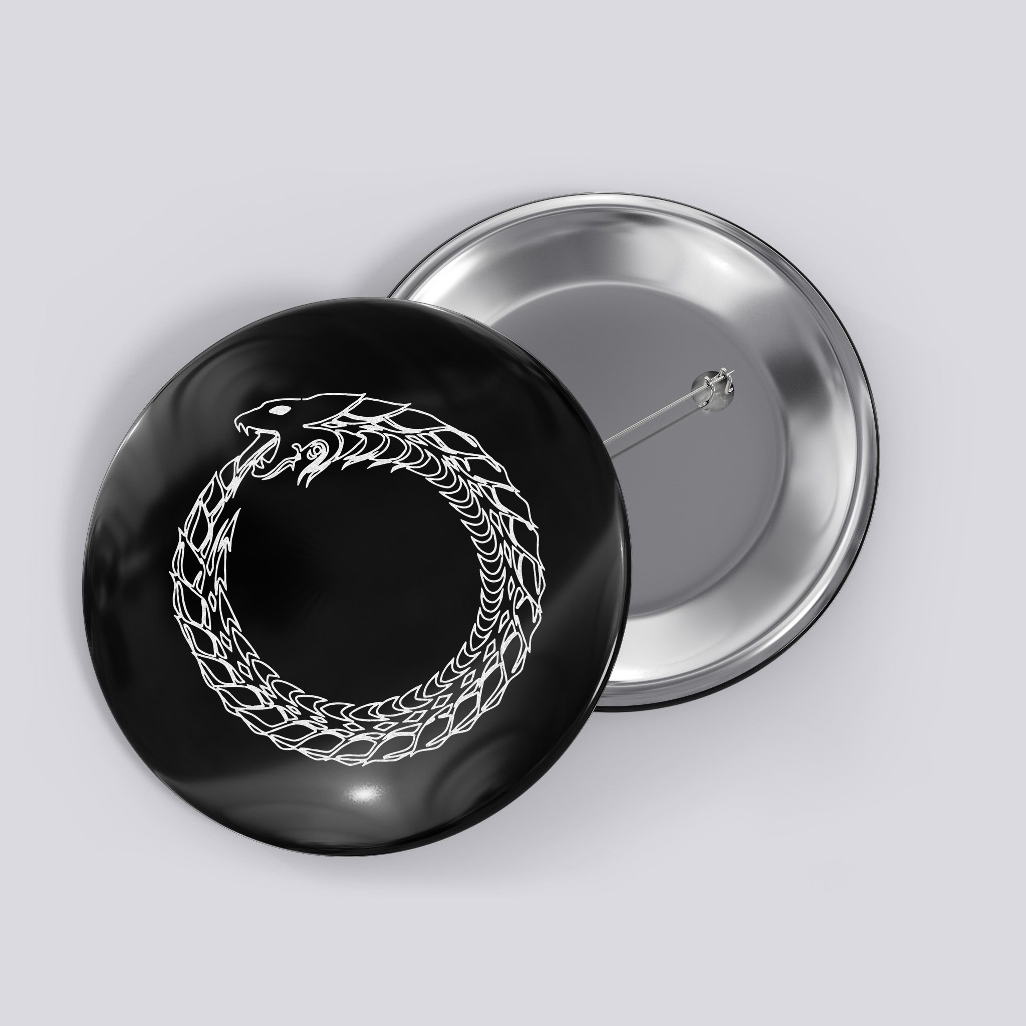 Ouroboros Jörmungandr Midgard Serpent Ragnarok Button