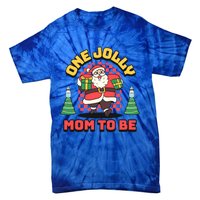 One Jolly Mom To Be Santa Funny Pregnancy Christmas Gift Tie-Dye T-Shirt