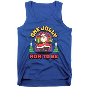 One Jolly Mom To Be Santa Funny Pregnancy Christmas Gift Tank Top