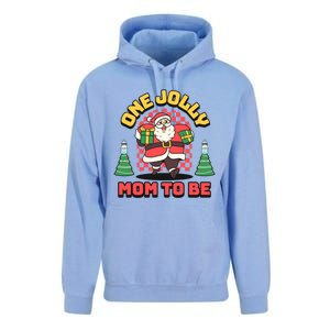 One Jolly Mom To Be Santa Funny Pregnancy Christmas Gift Unisex Surf Hoodie