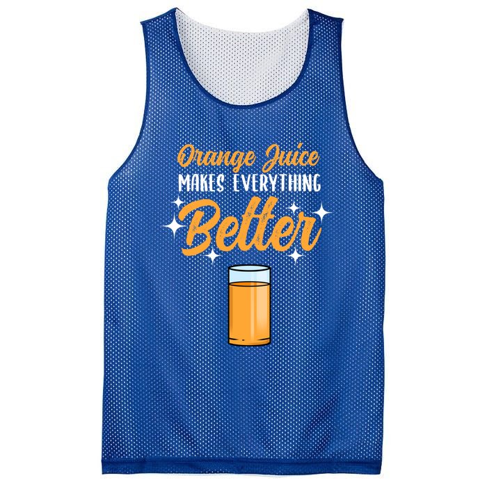 Orange Juice Makes Everything Better Gift Mesh Reversible Basketball Jersey Tank