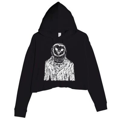 Owl Jacket Crop Fleece Hoodie