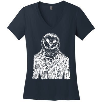 Owl Jacket Women's V-Neck T-Shirt