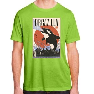 Orcazilla Japanese Poster Orca Adult ChromaSoft Performance T-Shirt