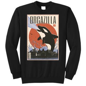 Orcazilla Japanese Poster Orca Sweatshirt