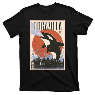 Orcazilla Japanese Poster Orca T-Shirt