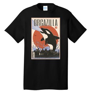 Orcazilla Japanese Poster Orca Tall T-Shirt