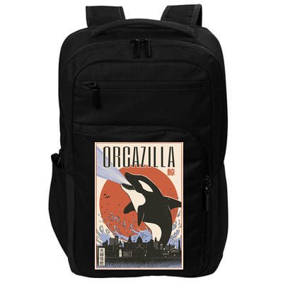 Orcazilla Japanese Poster Orca Impact Tech Backpack
