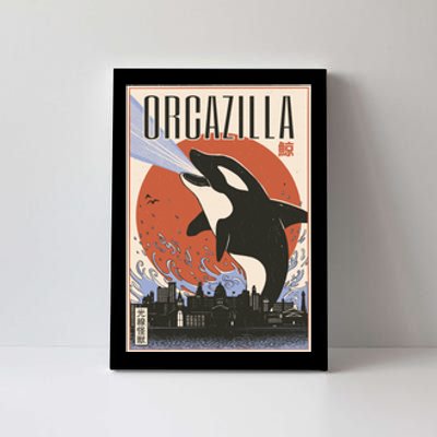 Orcazilla Japanese Poster Orca Canvas