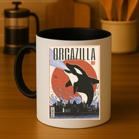 Orcazilla Japanese Poster Orca Mug