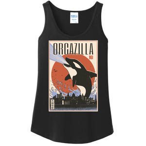 Orcazilla Japanese Poster Orca Ladies Essential Tank