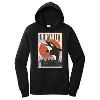 Orcazilla Japanese Poster Orca Women's Pullover Hoodie