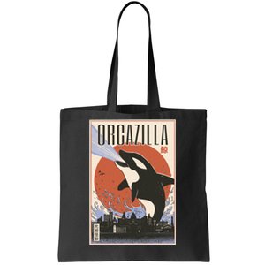 Orcazilla Japanese Poster Orca Tote Bag