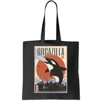 Orcazilla Japanese Poster Orca Tote Bag