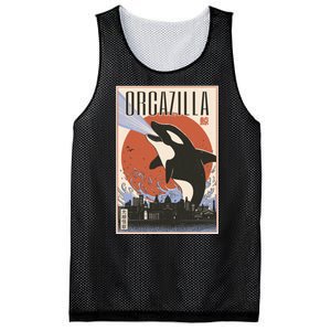 Orcazilla Japanese Poster Orca Mesh Reversible Basketball Jersey Tank