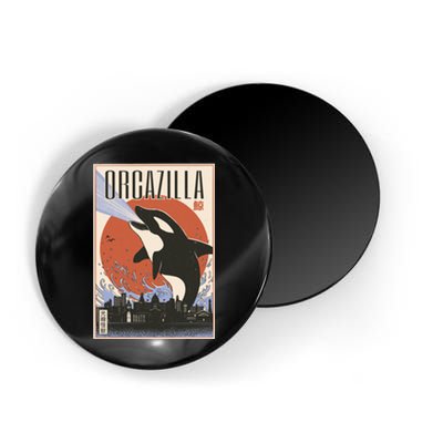 Orcazilla Japanese Poster Orca Magnet