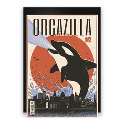 Orcazilla Japanese Poster Orca Poster