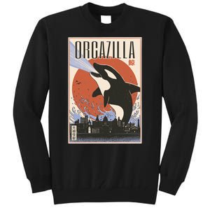 Orcazilla Japanese Poster Orca Tall Sweatshirt