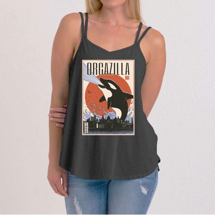 Orcazilla Japanese Poster Orca Women's Strappy Tank