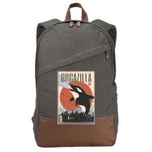 Orcazilla Japanese Poster Orca Cotton Canvas Backpack