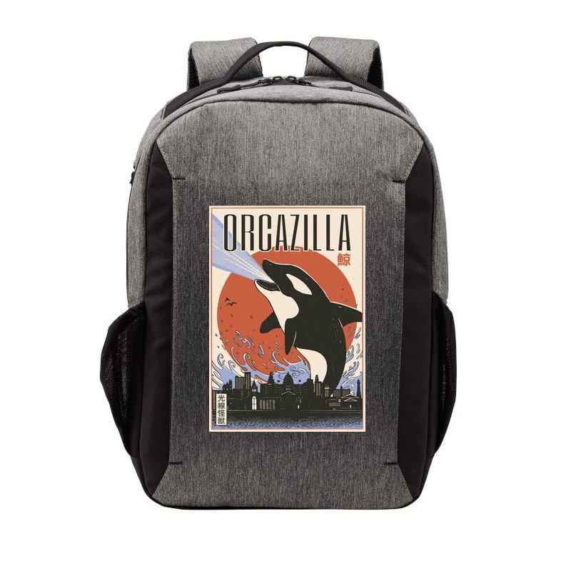 Orcazilla Japanese Poster Orca Vector Backpack