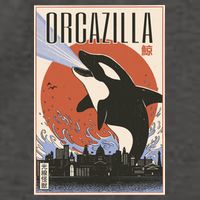 Orcazilla Japanese Poster Orca Vector Backpack