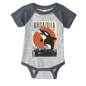 Orcazilla Japanese Poster Orca Infant Baby Jersey Bodysuit